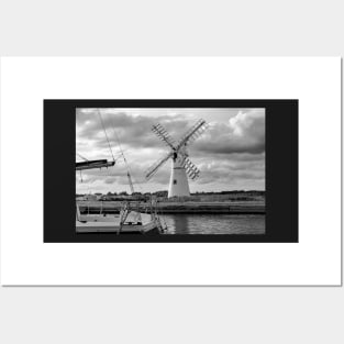 The infamous Thurne Mill on the riverside of the Norfolk Broads Posters and Art